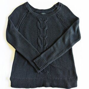 Black Knit Crew Neck Sweater Apt 9 Med
